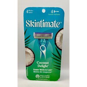 Skintimate Coconut Delight Scented 4 Blades, Disposable 4 Razor